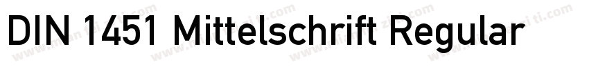 DIN 1451 Mittelschrift Regular字体转换